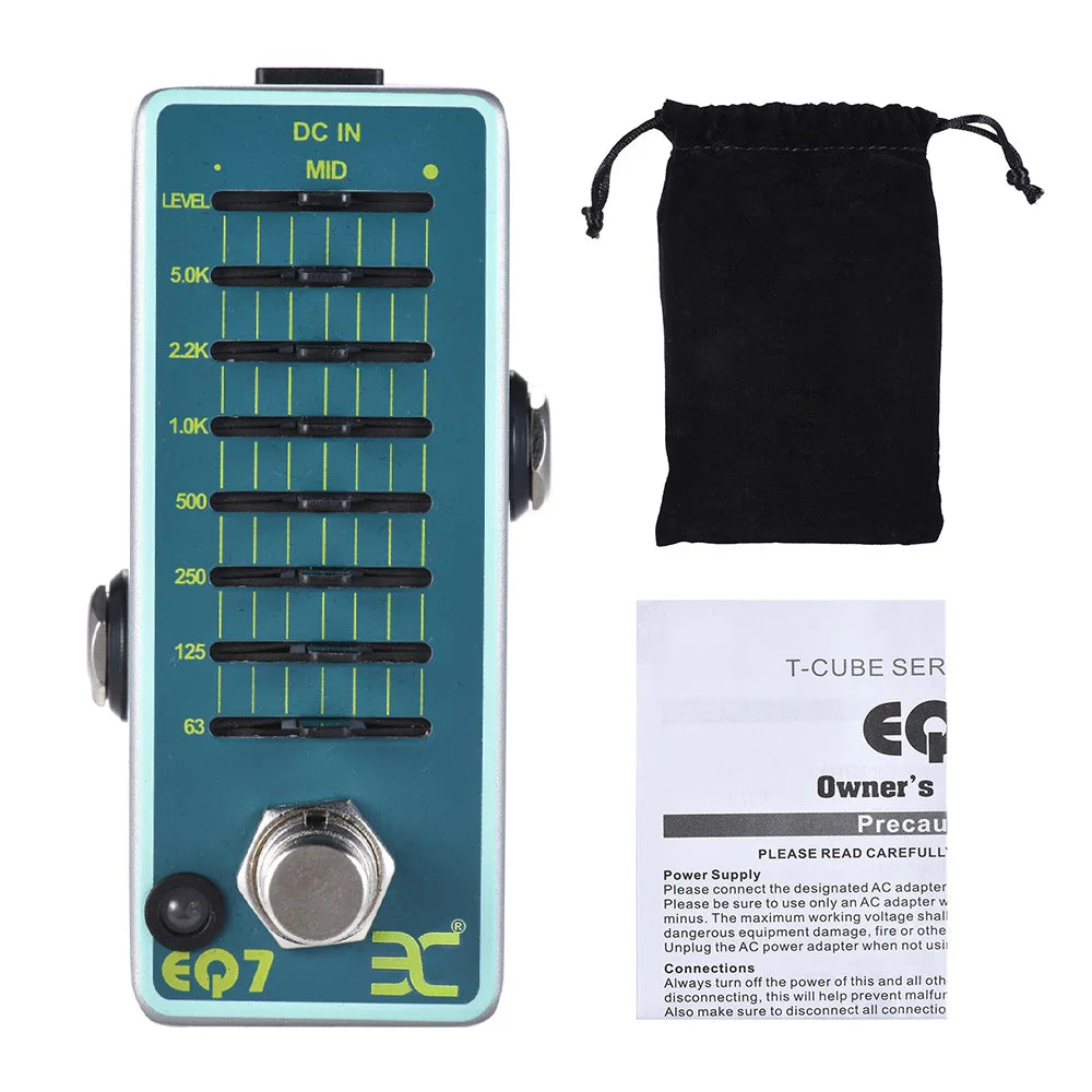 ENO EX EQ7 Guitar Equalizer Effect Pedal 7-Band EQ Full Metal Shell True Bypass Mini Effect Pedal Guitar Equalizer Pedal Pedal