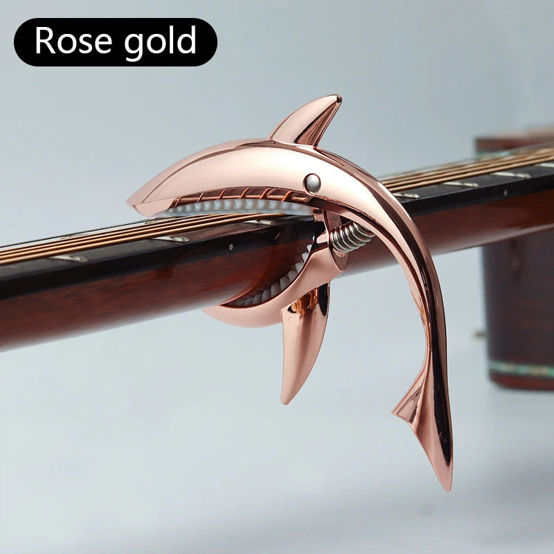 Metal Shark Capo Acoustic Guitar Electric Guitar Tone Variation Clip Bass Bridge Zinc Alloy Musical Instrument Accessories