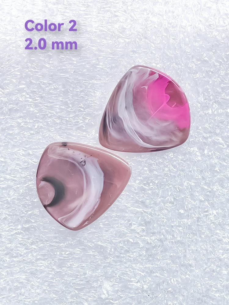 1pc/3pcs Guitar Pick 2.0/2.5 mm Resin Guitar Picks Multiple Colors Marble Pattern, Guitar Accessories