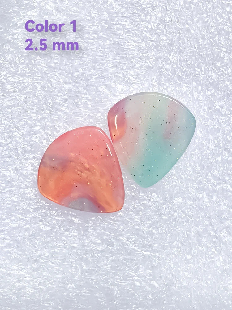 1pc/3pcs Guitar Pick 2.0/2.5 mm Resin Guitar Picks Multiple Colors Marble Pattern, Guitar Accessories