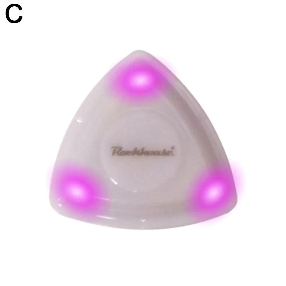 LED Glowing Guitar Pick Plastic Personalized Guitar Paddles Luminous Pick Musical Stringed Instrument Glowing Plectrum