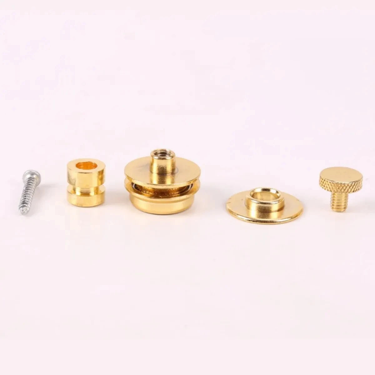 Miwayer Guitar strap lock, sturdy metal button, safety strap for electric acoustic guitar, bass, ukulele (size L), 1 unit