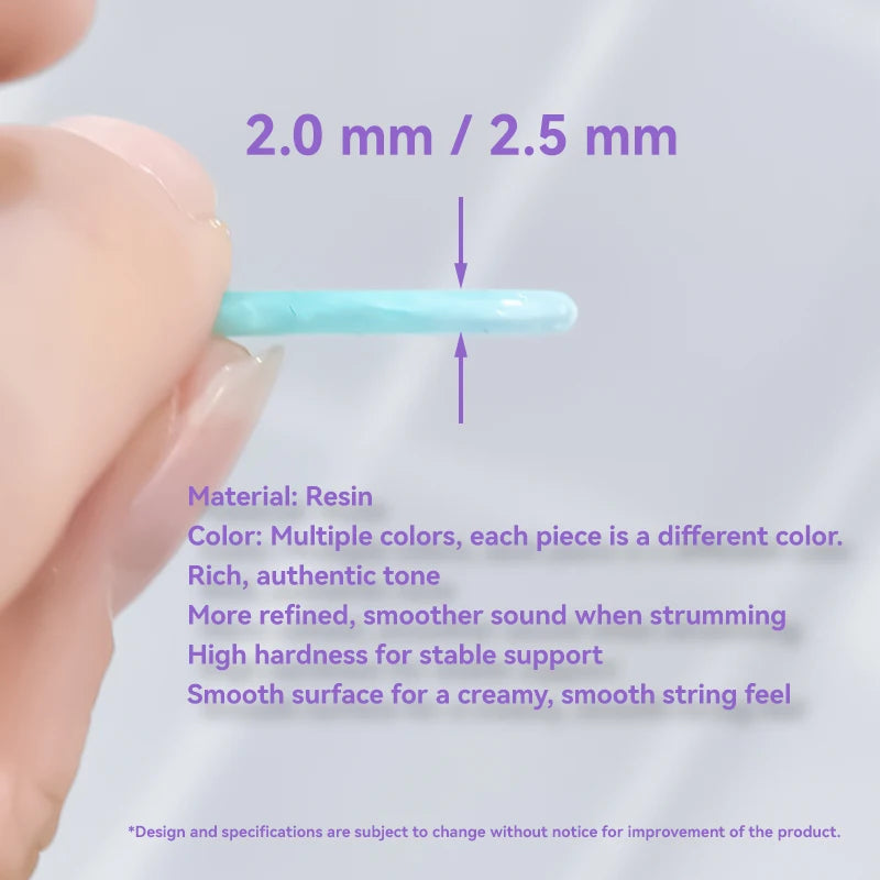 1pc/3pcs Guitar Pick 2.0/2.5 mm Resin Guitar Picks Multiple Colors Marble Pattern, Guitar Accessories