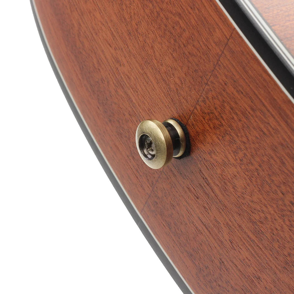 4Pcs Guitar Strap Locks Metal Felt Construction Rust-Resistant Easy Install No Modification Required for Electric Acoustic Bass