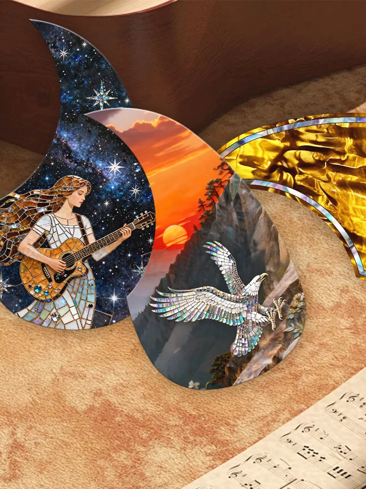 1 Piece Professional Folk Acoustic Guitar Pickguard Thicknesses 0.5 mm Self-adhesive Pick Guard Sticker, Guitar Accessories