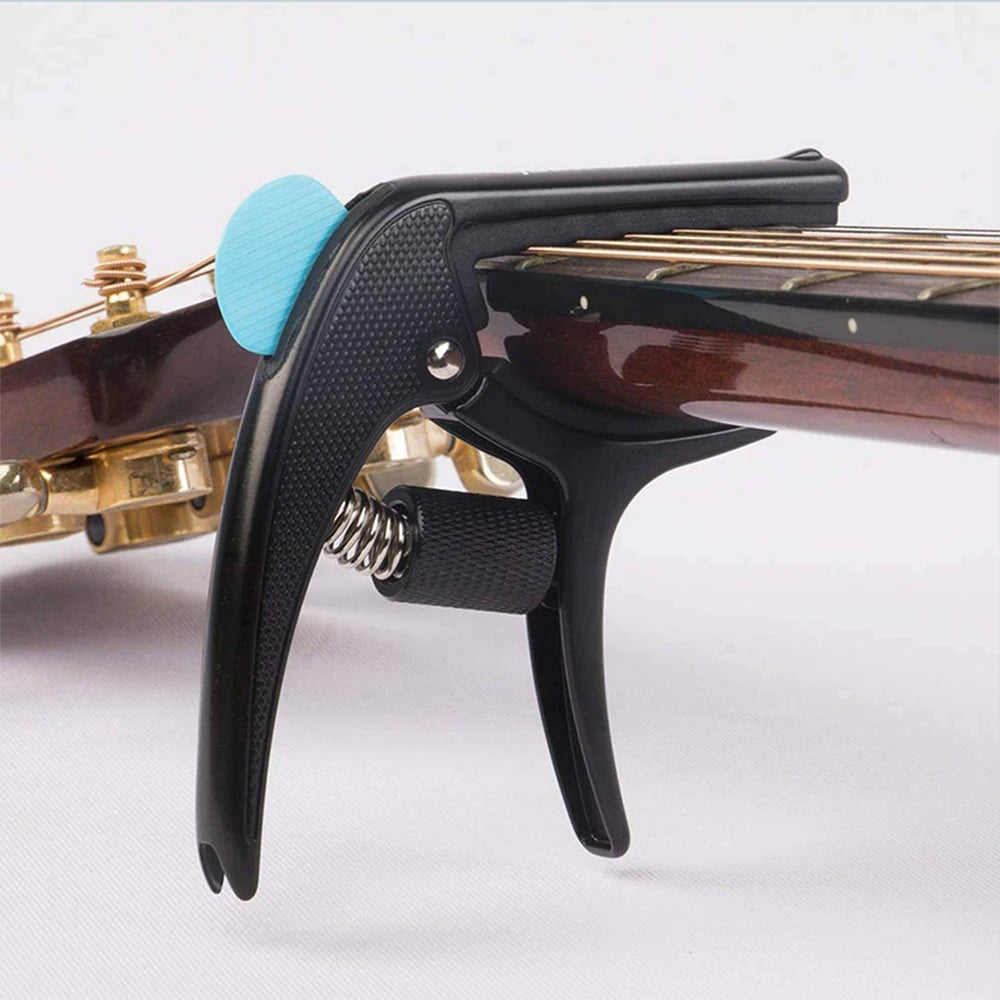 JOYO Guitto Series GGC-02 Guitar Capo Zinc Alloy Made Metal Capo Acoustic Guitar Ukulele Tuning Clamp with Hidden Pick