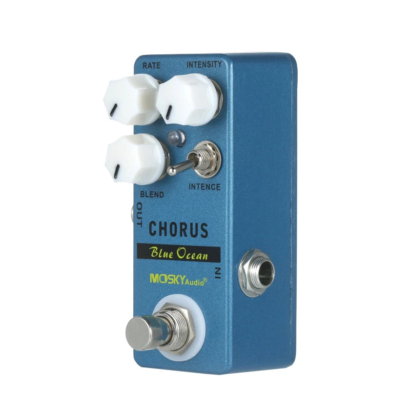 MOSKYaudio Blue Ocean Chorus Guitar Effect Pedal Chorus/True Bypass Rate + Blend + Intensity + Intence  Effect Pedal