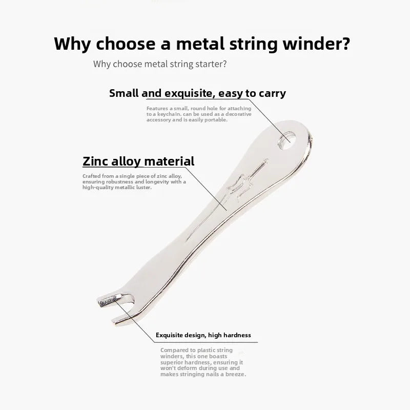 Metal Guitar String Puller Wooden Folk Pry Up String Guitar String  Tool Metal Guitar Nail Puller Portable and Lightweight